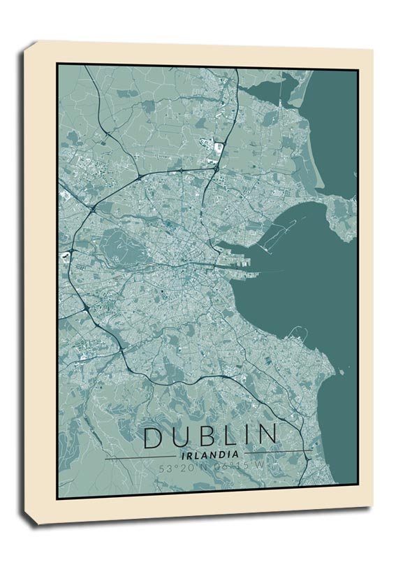 Dublin Mapa Vintage Obraz Na P Tnie X Cm Galeria Plakatu