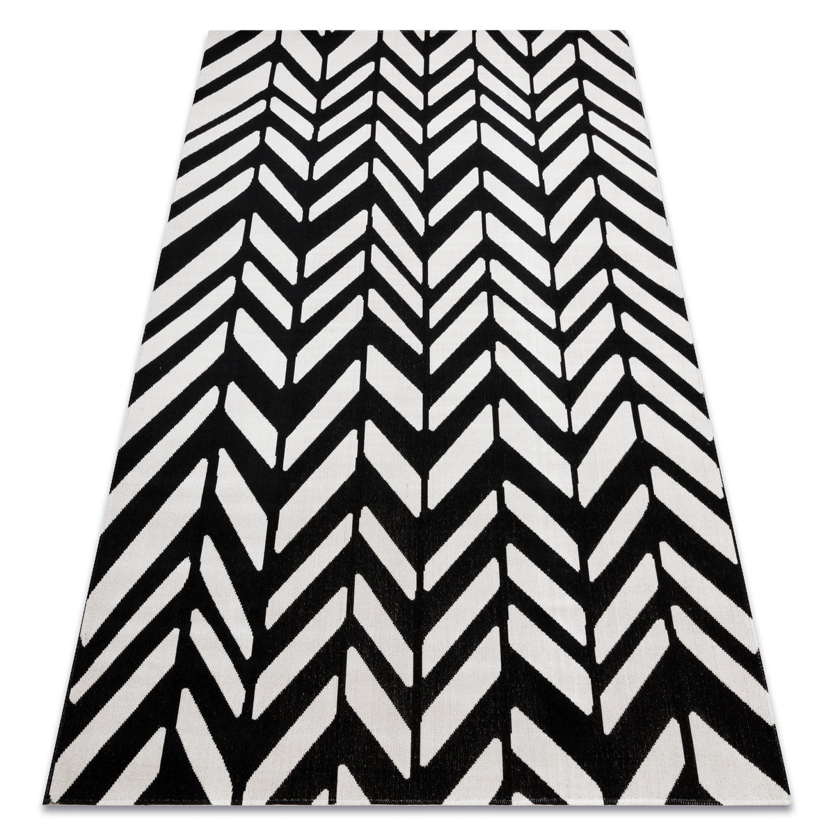 Dywan nowoczesny MUNDO E0571 jodełka chevron outdoor beż czarny