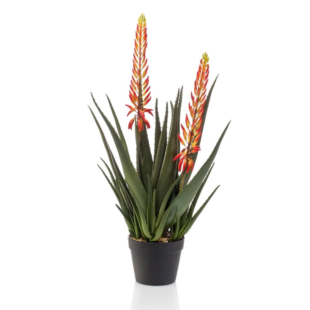 Emerald Sztuczny Aloes Z Kwiatami W Doniczce Cm Emerald