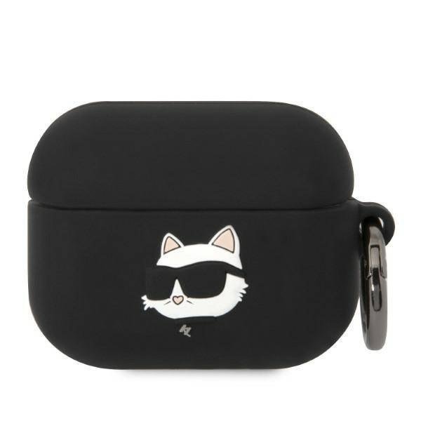 Etui APPLE AIRPODS PRO Karl Lagerfeld Silicone Choupette Head 3D Czarne