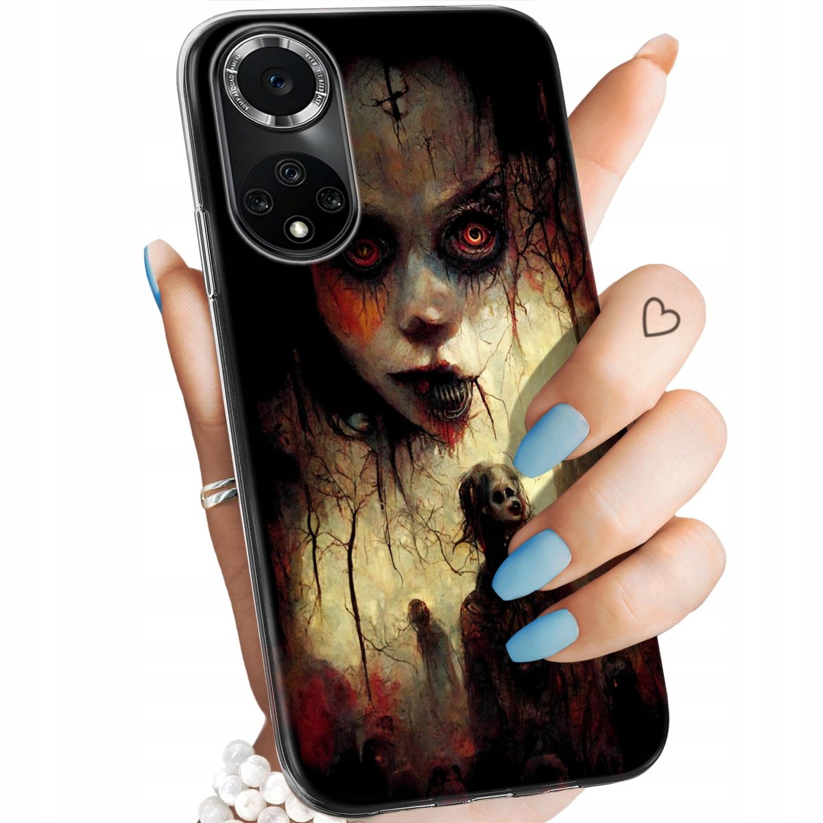 Etui Do Huawei Nova Honor Wzory Halloween Zombie Dynie Czaszki