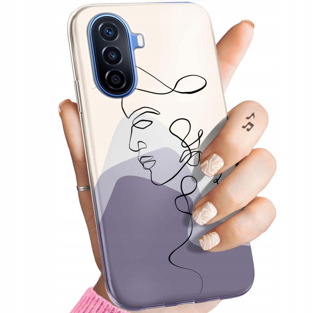 Etui Do Huawei Nova Y Wzory Continuous Line Art Kreska Linie Obudowa