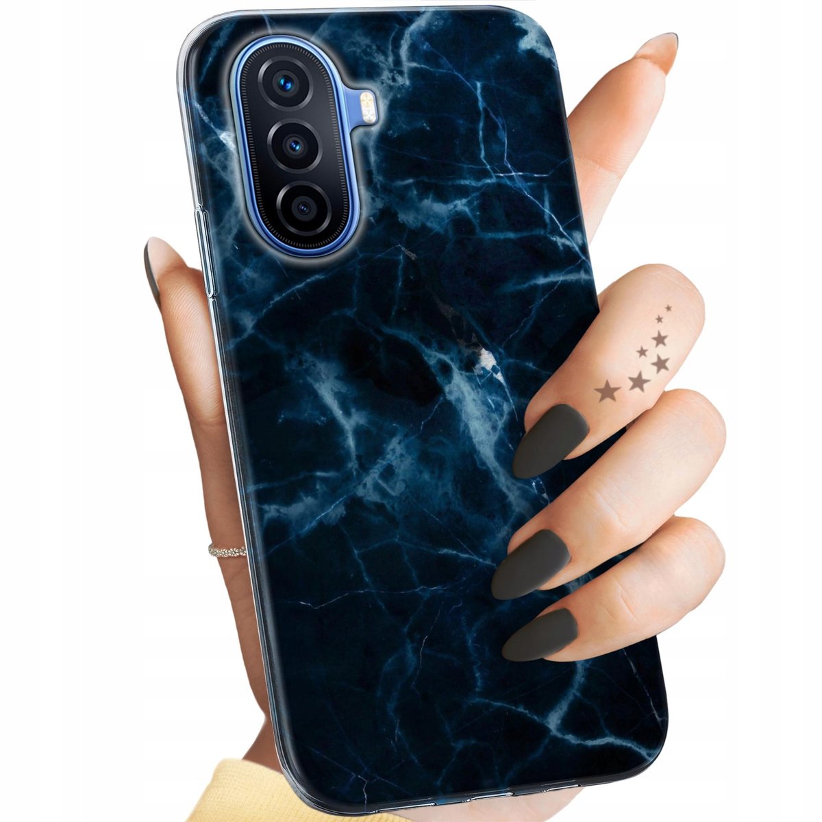 Etui Do Huawei Nova Y70 Wzory Granatowe Obudowa Pokrowiec Case Huawei