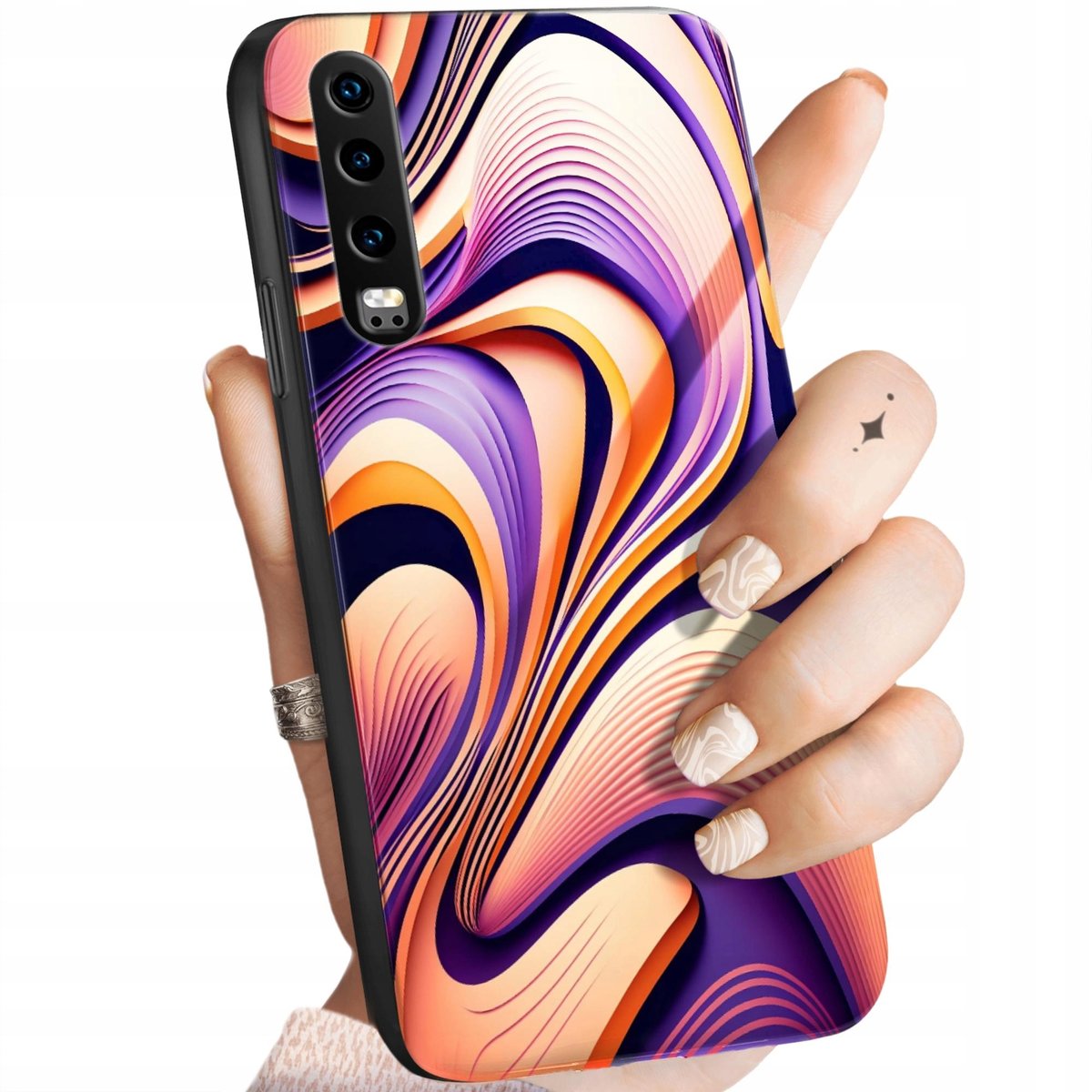 Etui Do Huawei P30 Wzory Iluzja Kolorowe Abstrakcja Geometryczne 3D