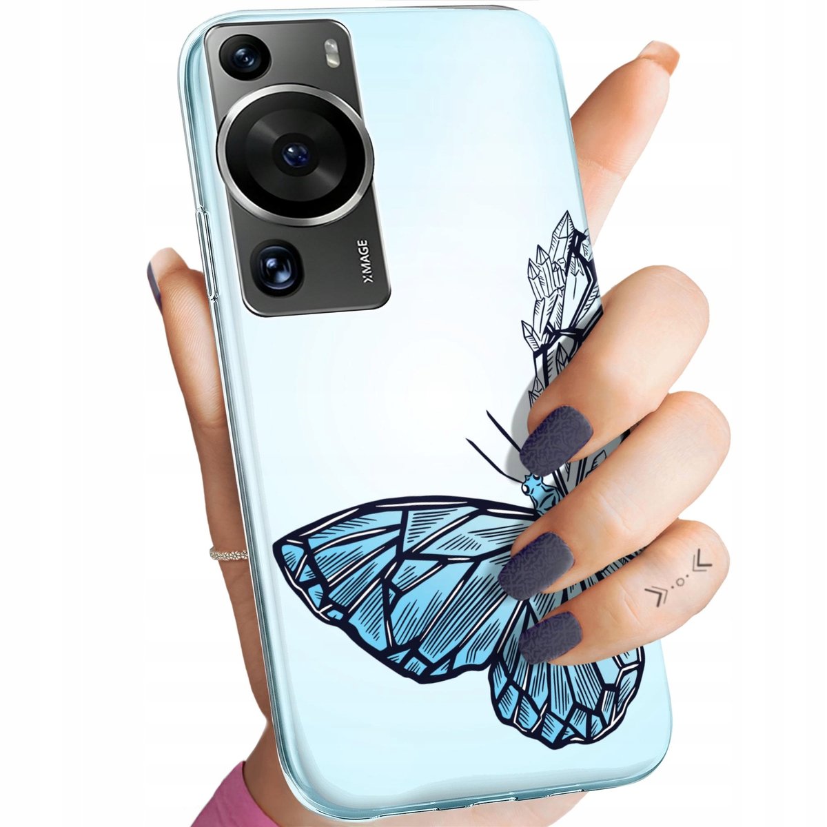 Etui Do Huawei P60 P60 Pro Wzory Motyle Butterfly Barwne Obudowa Case