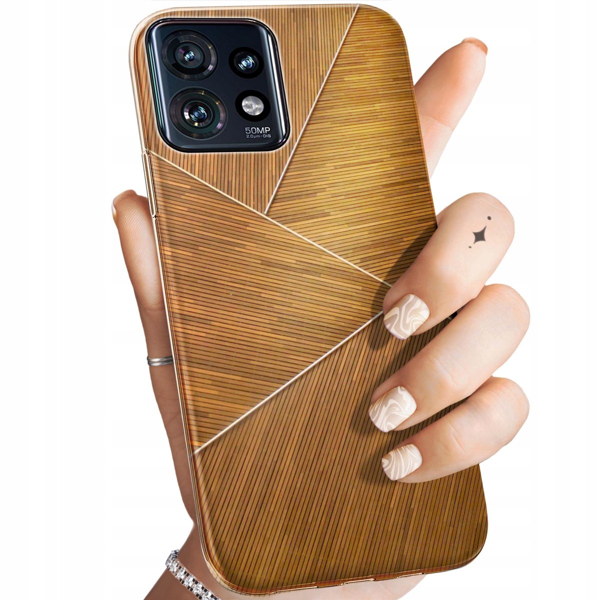 Etui Do Motorola Edge 40 Pro Wzory Brązowe Drewniane Brown Obudowa Case