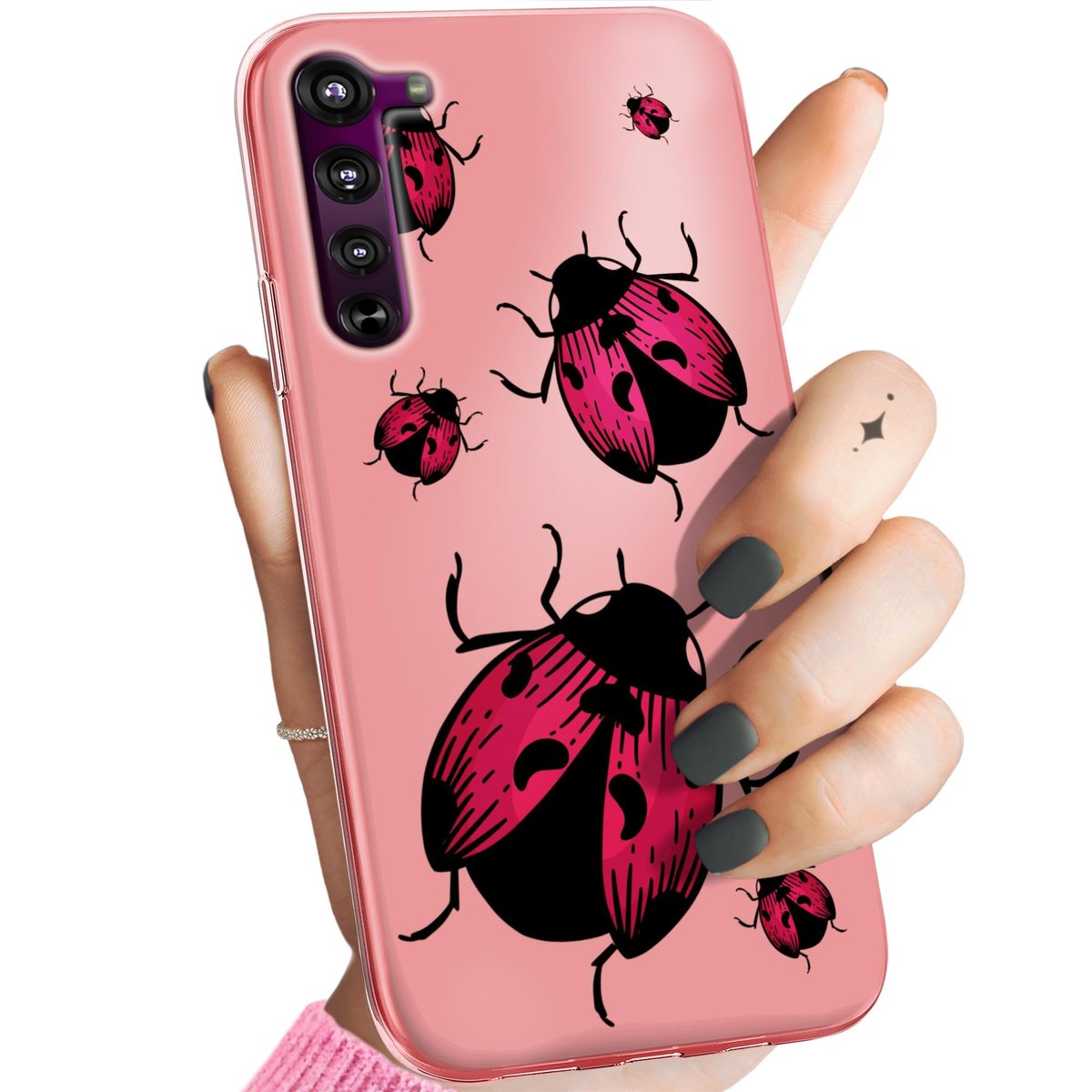 Etui Do Motorola Edge Wzory Biedronka Z Biedronką Ladybug Obudowa