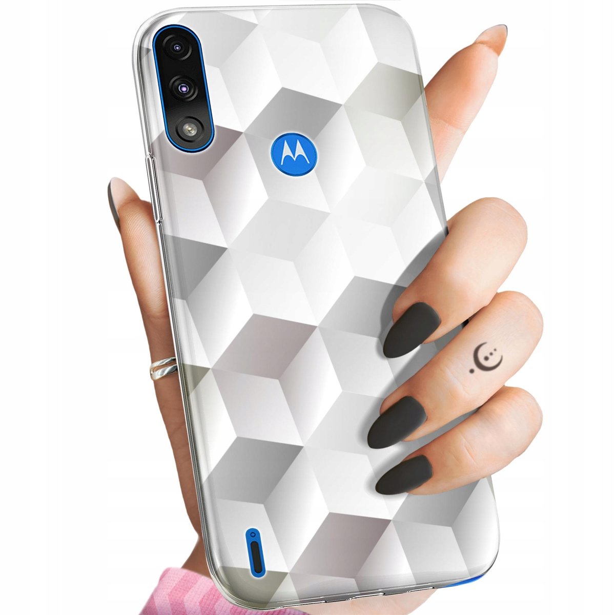 Etui Do Motorola Moto E Power Wzory D Geometryczne Iluzja Obudowa