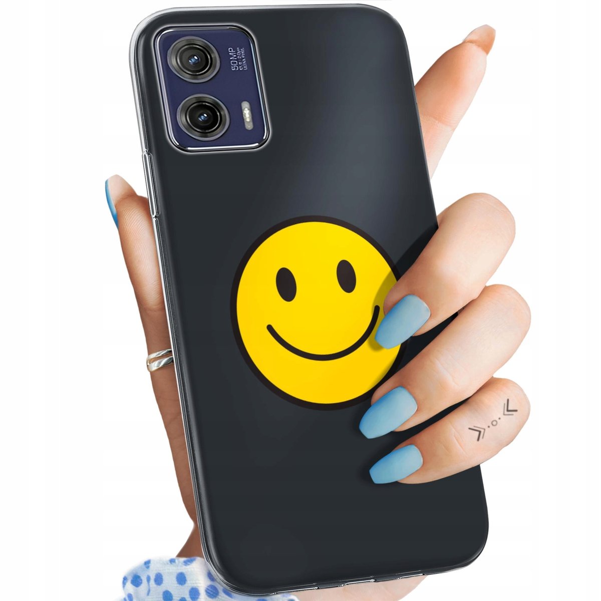 ETUI DO MOTOROLA MOTO G73 WZORY UŚMIECH SMILE EMOJI OBUDOWA POKROWIEC