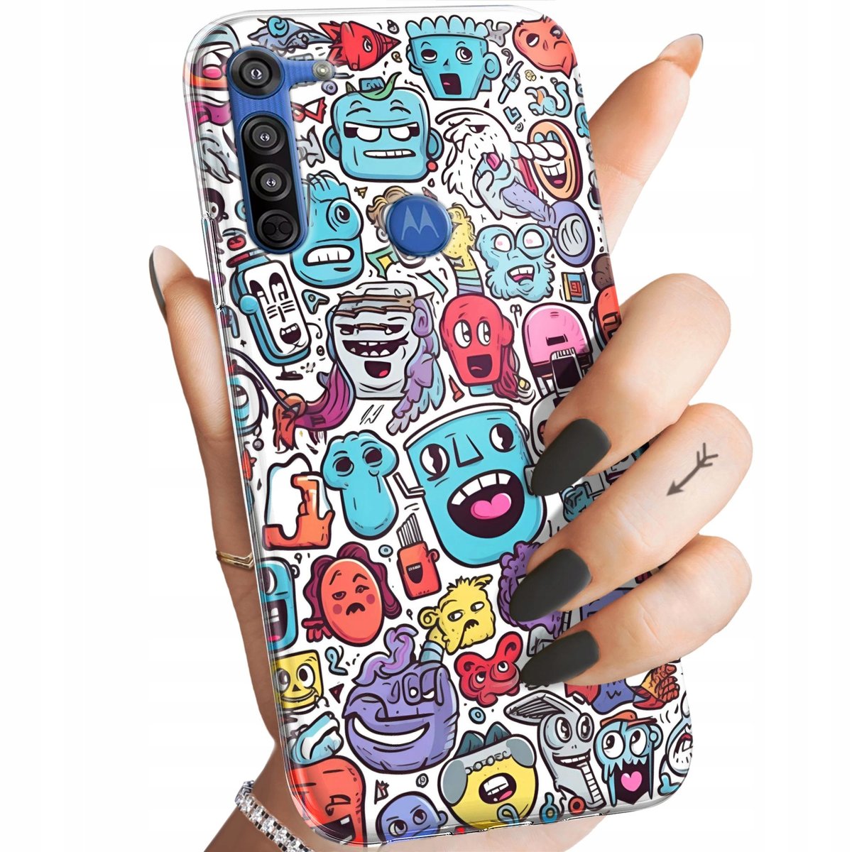 Etui Do Motorola Moto G Wzory Doodle Zwierz Ta Potwory Rysunki Obudowa