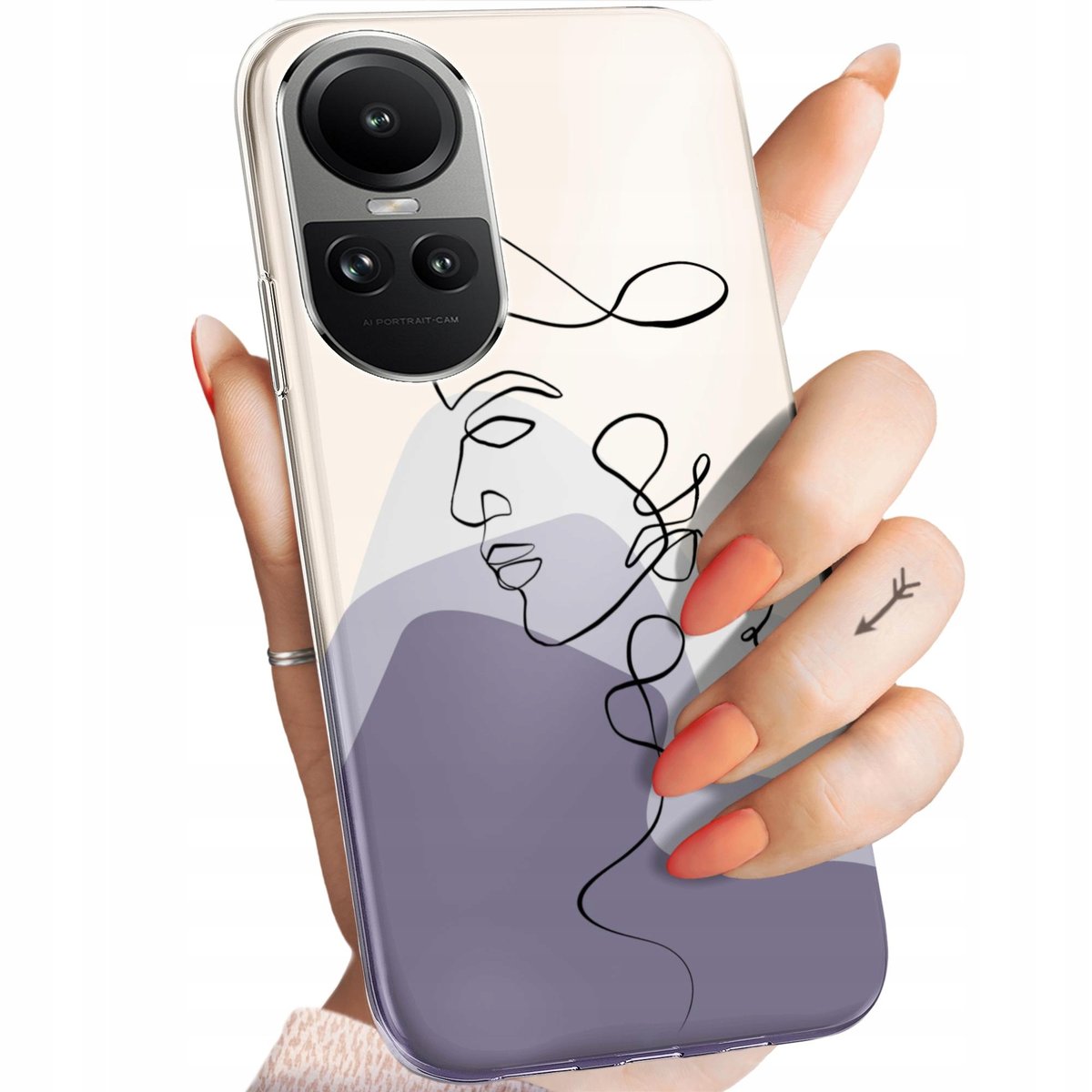 Etui Do Oppo Reno G Pro G Wzory Continuous Line Art Kreska