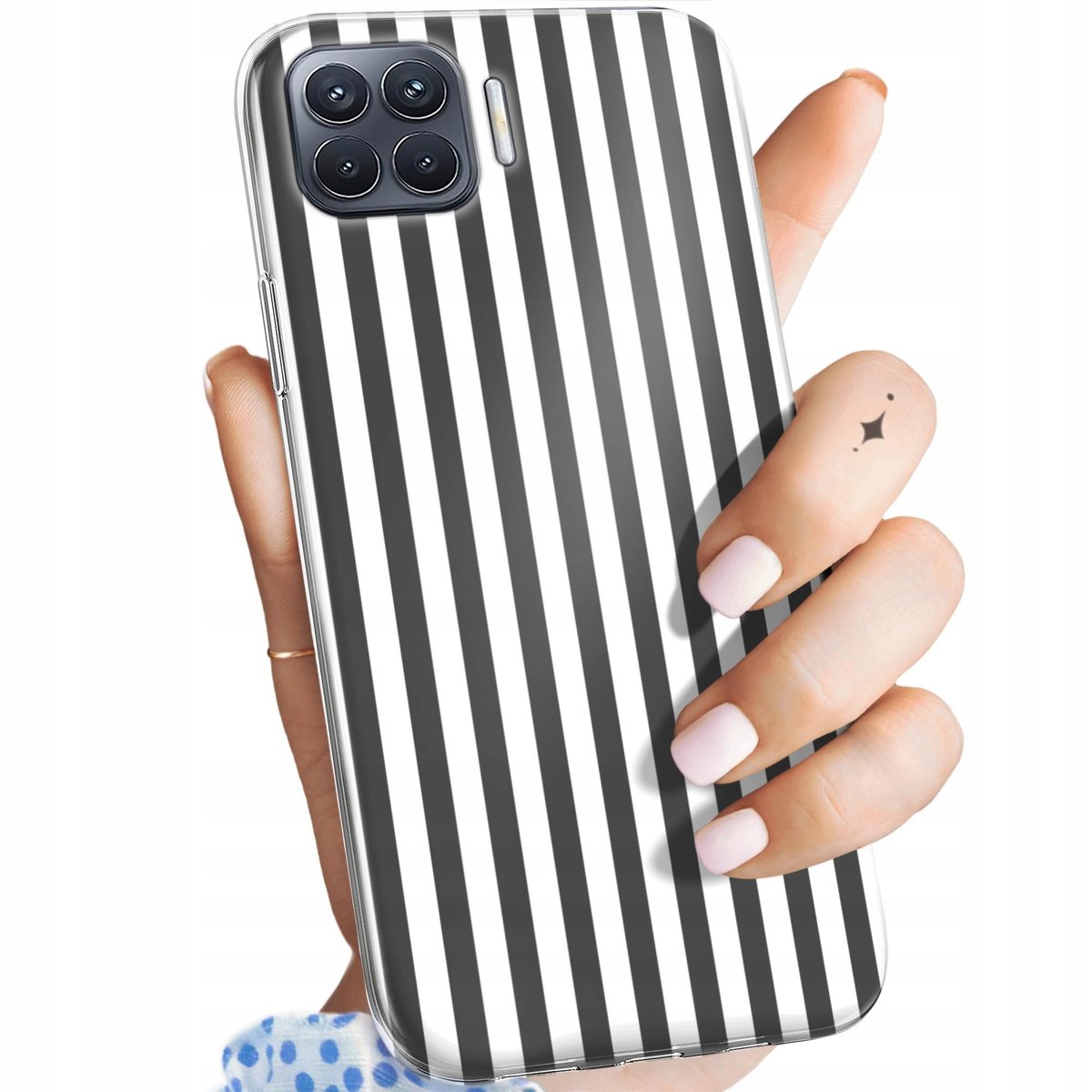 Etui Do Oppo Reno Lite Wzory Paski Linie Fale Obudowa Pokrowiec Case