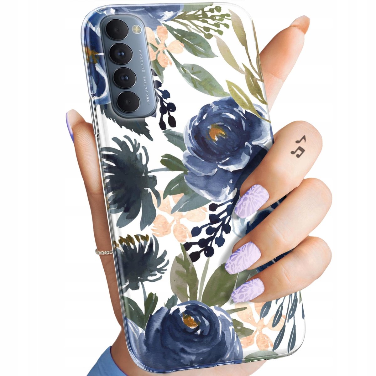 Etui Do Oppo Reno Pro Wzory Kwiaty Kwieciste Flower Obudowa Pokrowiec