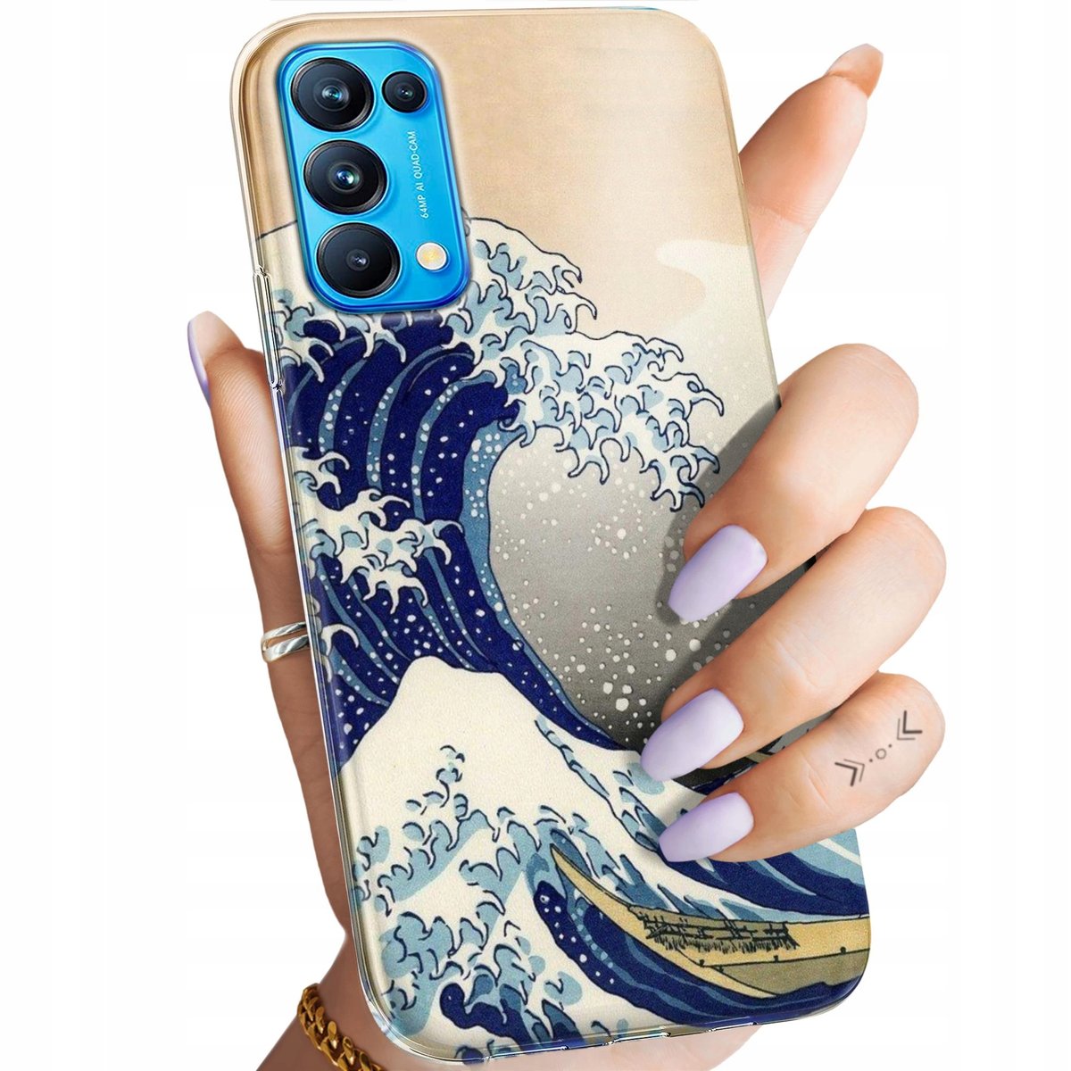 Etui Do Oppo Reno 5 Pro 5G Wzory Japonia Kwiaty Tokio Obudowa Pokrowiec