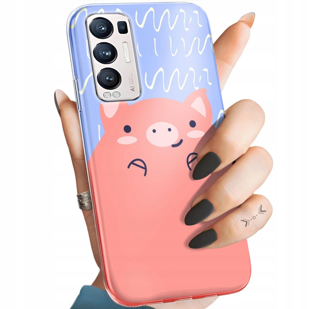 Etui Do Oppo Reno 5 Pro Plus 5G Wzory Świnka Peppa Bajka Obudowa