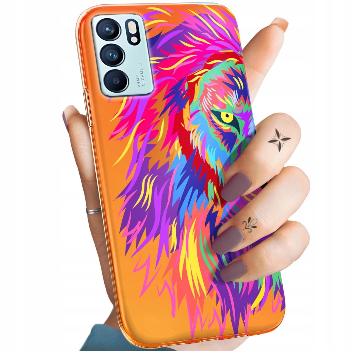 Etui Do Oppo Reno 6 5G Wzory Neonowe Neon Jaskrawe Obudowa Pokrowiec