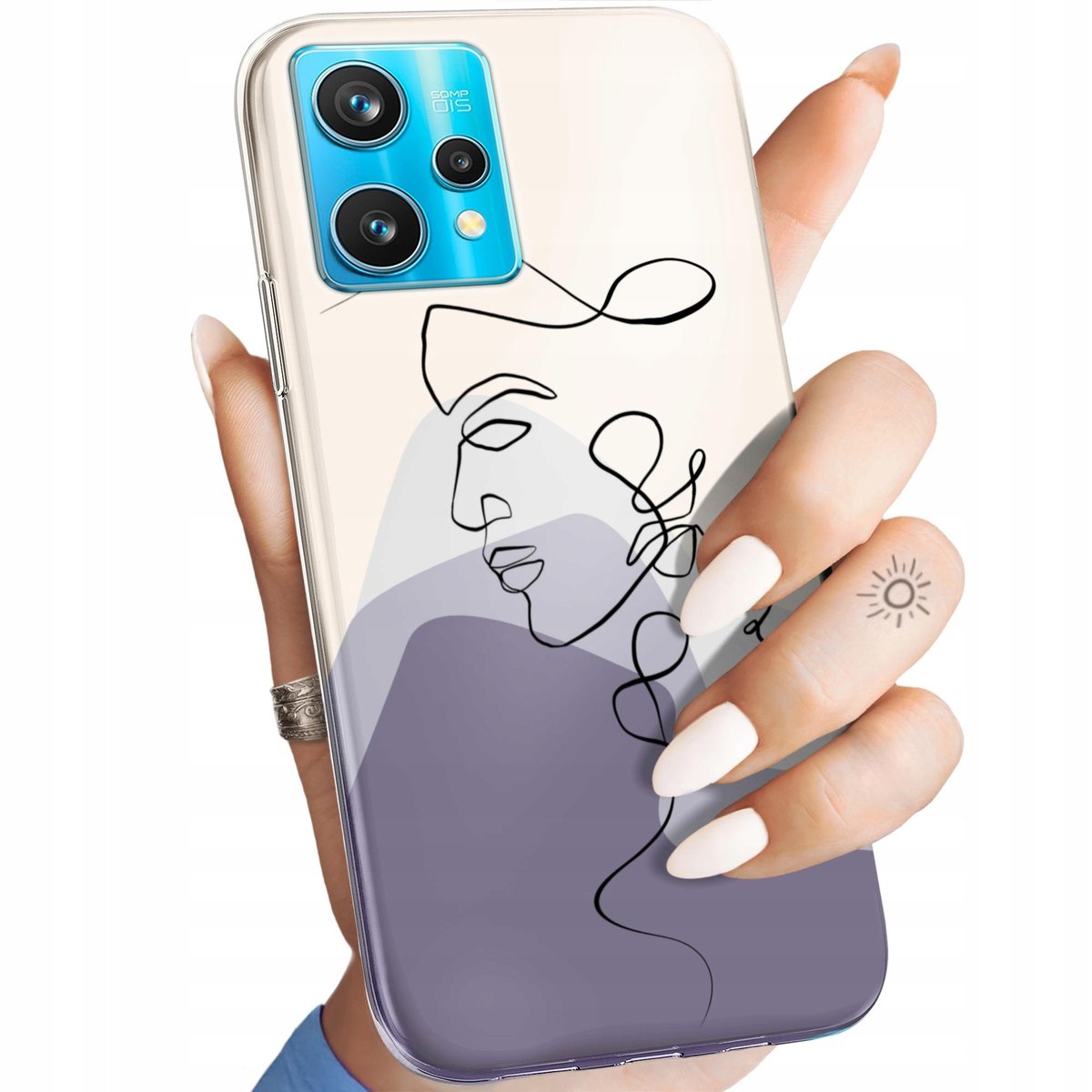 Etui Do Realme 9 Pro Plus Wzory Continuous Line Art Kreska Linie