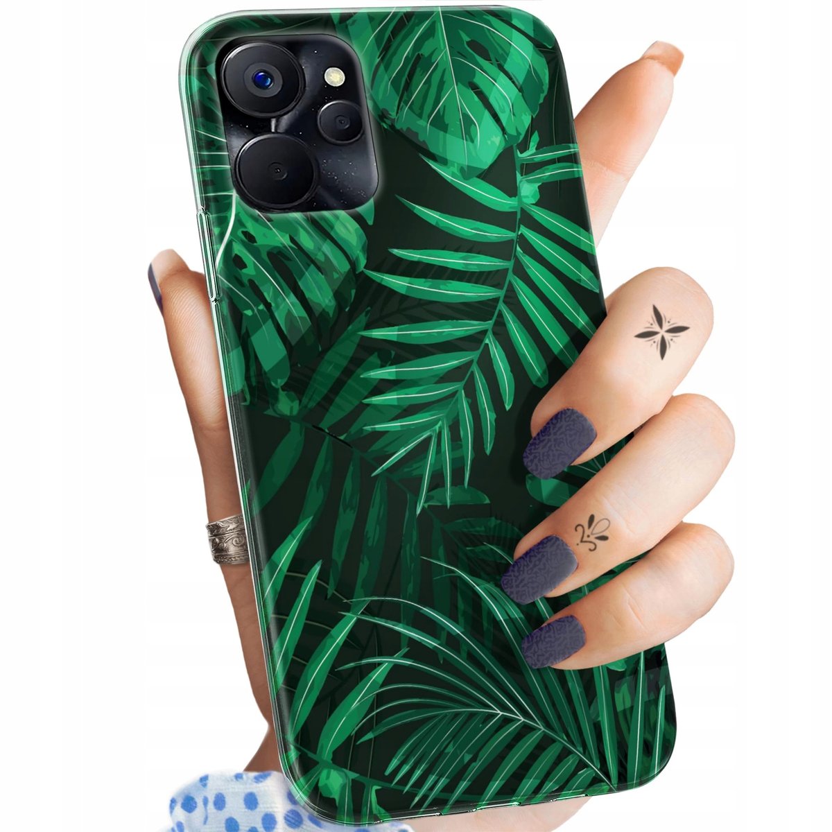 Etui Do Realme 9I Oppo A96 4G Wzory Liście Liściaste Natura Obudowa