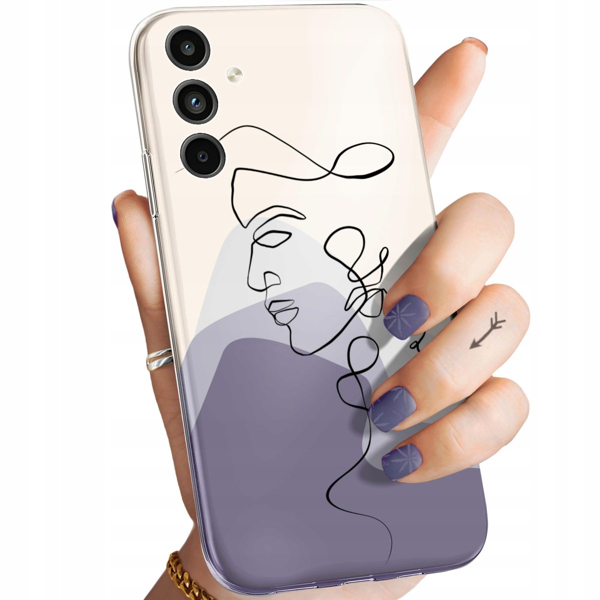 Etui Do Samsung Galaxy A15 Wzory Continuous Line Art Kreska Linie