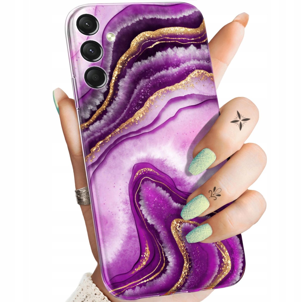 Etui Do Samsung Galaxy A G Wzory R Owy Marmur Purpura R Marmur