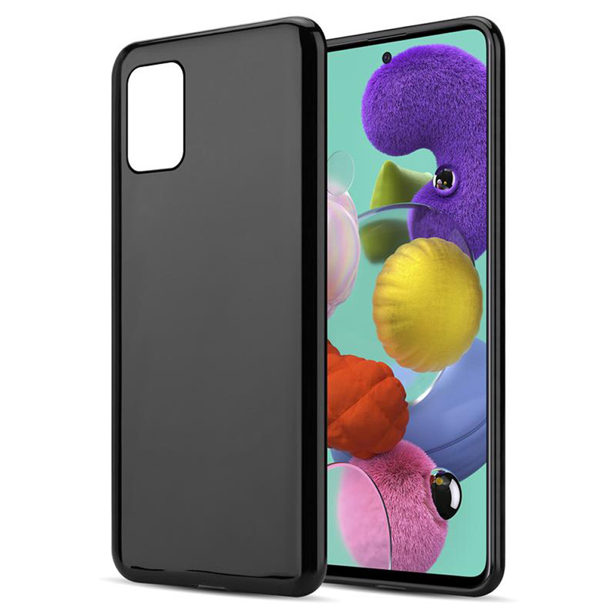 Etui Do Samsung Galaxy A51 5G Pokrowiec W CZARNY Obudowa Ochronny TPU