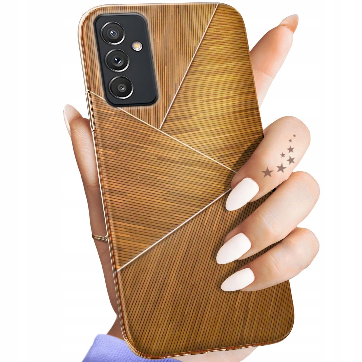 Etui Do Samsung Galaxy A82 5G Wzory Brązowe Drewniane Brown Obudowa