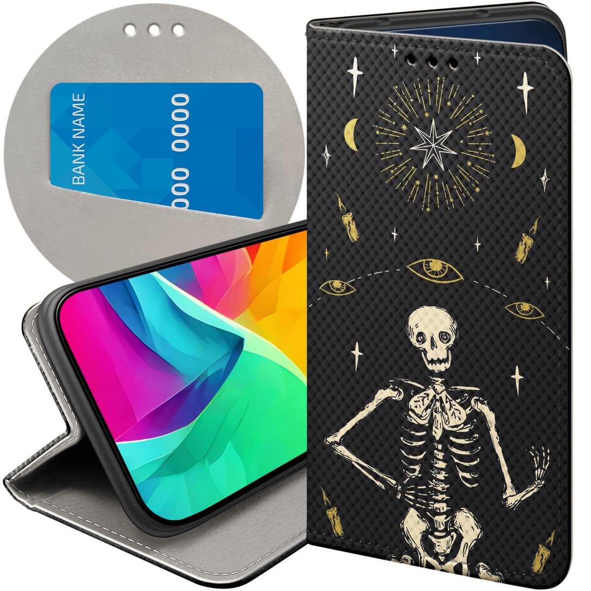 Etui Do Samsung Galaxy S E Wzory Czaszka Szkielety Memento Mori Gotyk