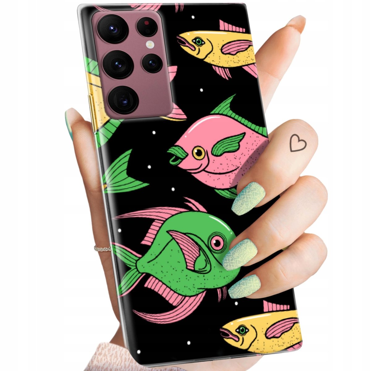 ETUI DO SAMSUNG GALAXY S22 ULTRA WZORY RYBY RYBKI FISH OBUDOWA