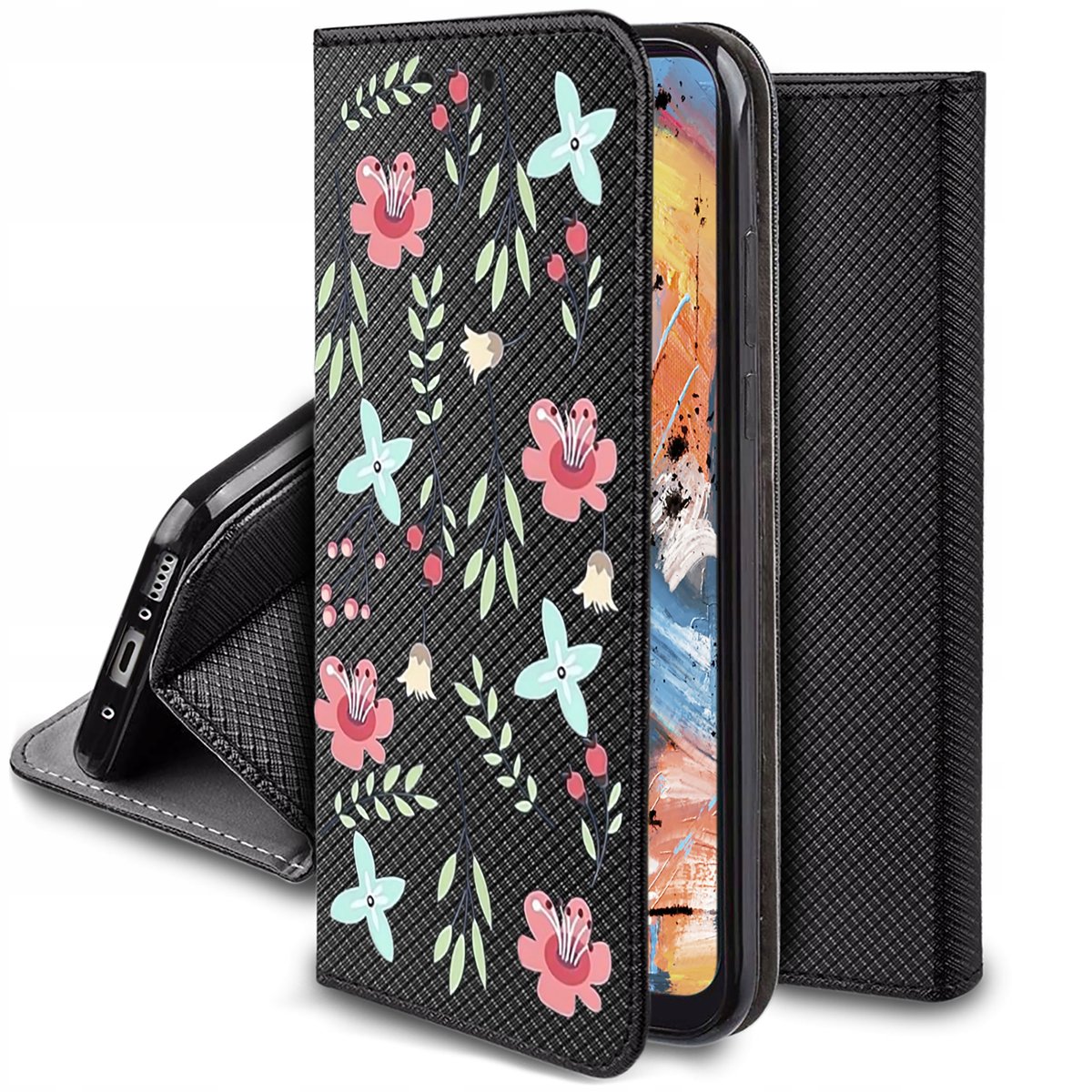 Etui Do Samsung Galaxy S23 Fe Magnet Wzory Case Portfel Szkło 9H