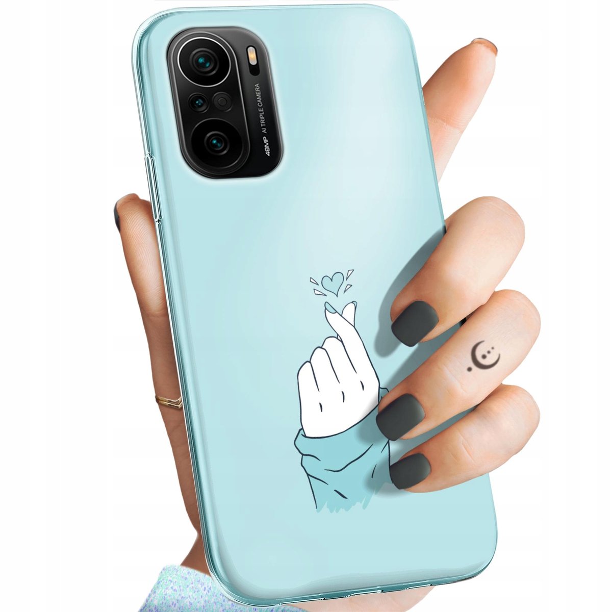 Etui Do Xiaomi Poco F3 F3 Pro Wzory Niebieskie Blue Blau Obudowa Case