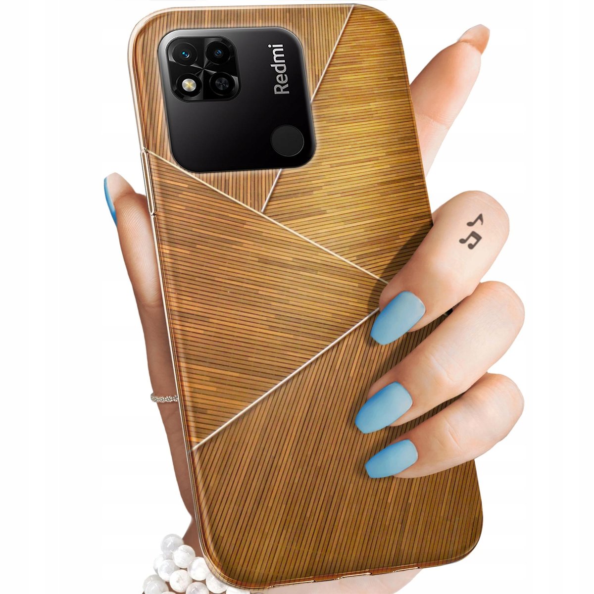 Etui Do Xiaomi Redmi A Wzory Br Zowe Drewniane Brown Obudowa