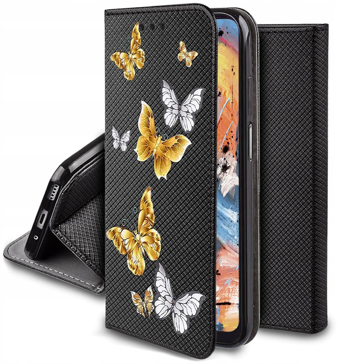 Etui do Xiaomi Redmi 13C Poco C65 MAGNET WZORY CASE PORTFEL SZKŁO