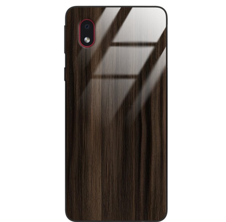 Etui Drewniane Samsung Galaxy A Core Premium Wood Dark Brown