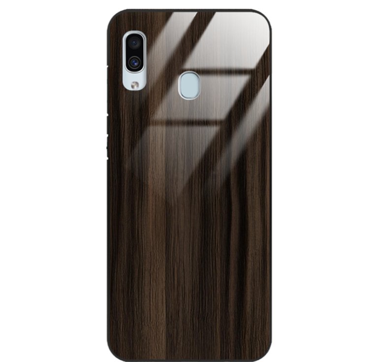 Etui Drewniane Samsung Galaxy A30 Premium Wood Dark Brown Forestzone