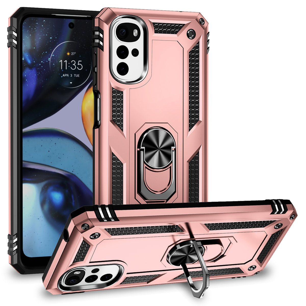 ETUI EXOGUARD ARMOR RING MOTOROLA MOTO G22 E32S PANCERNE CASE