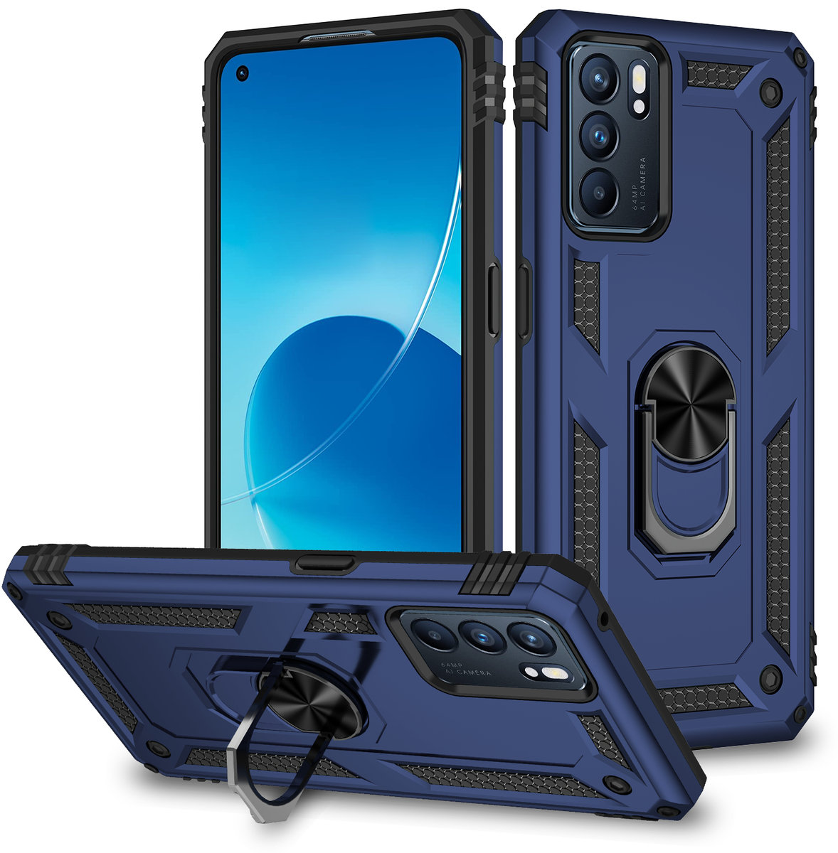 Etui Exoguard Armor Ring Oppo Reno G Pancerne Case Obudowa