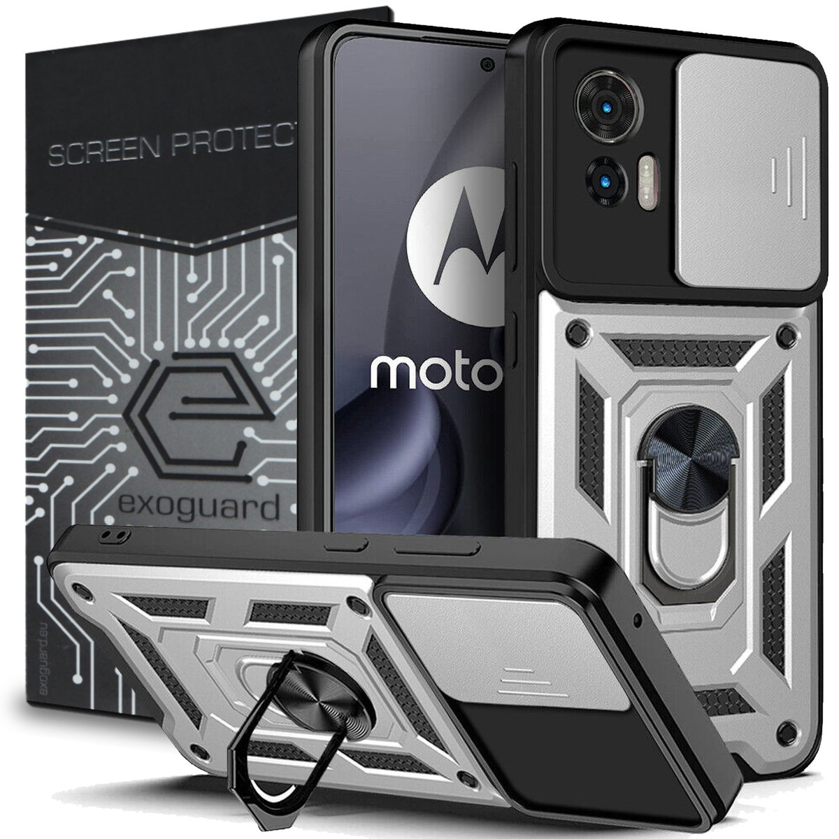 Etui Exoguard Camshield Szk O Motorola Edge Neo Pancerne Case