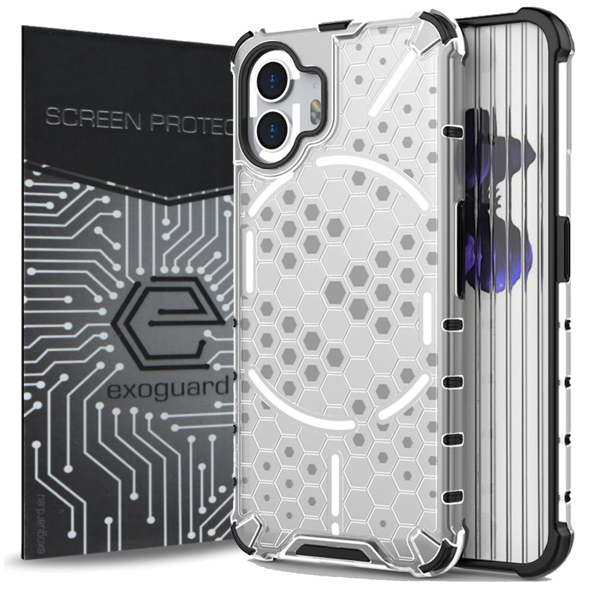 Etui Exoguard Hexagon Szk O Nothing Phone Pancerne Case Obudowa