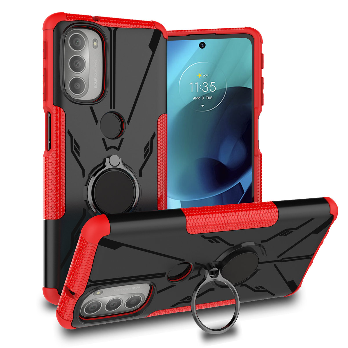 ETUI EXOGUARD MECH RING MOTOROLA MOTO G51 5G PANCERNE CASE OBUDOWA