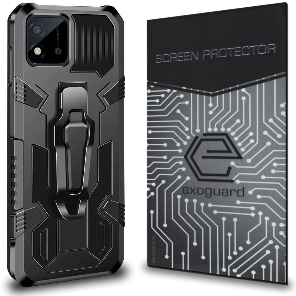 Etui Exoguard Predator Szkło Realme C20 C11 2021 Pancerne Case