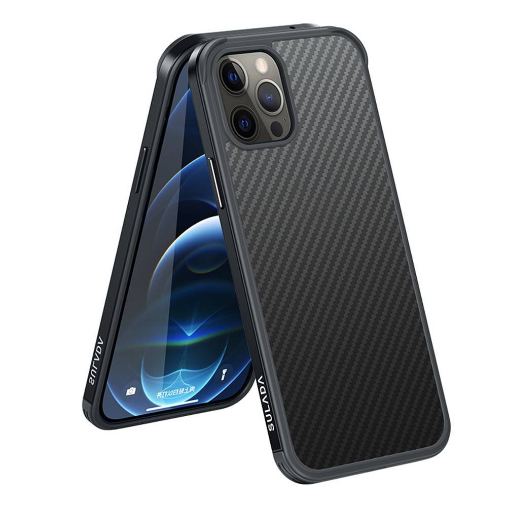 Etui Iphone Mini Sulada Carbon Fiber Obudowa Hybrydowa Czarne Inna