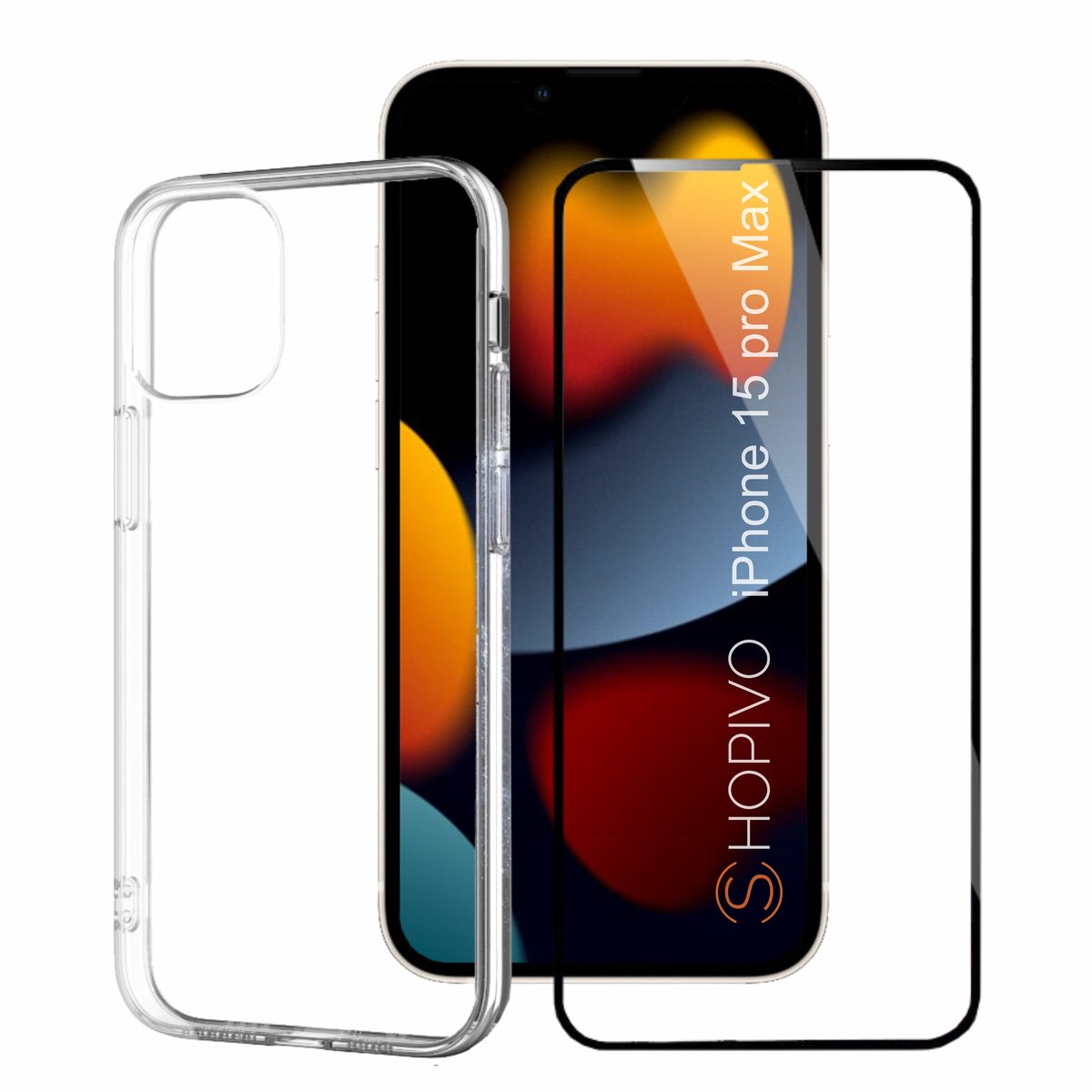 Etui Ochronne Pancerne Szkło Hartowane Do Iphone 15 Pro Max Zestaw