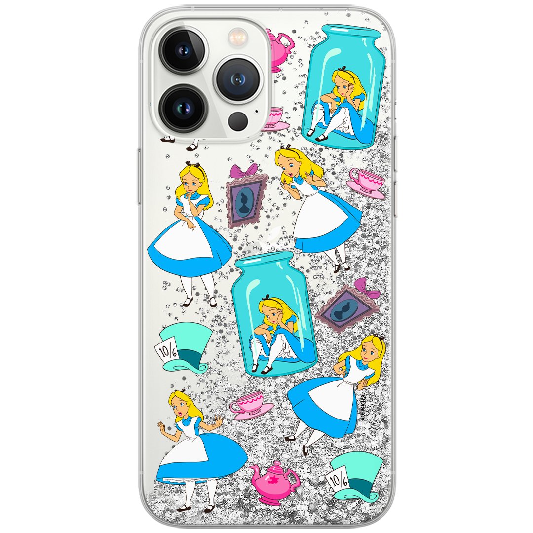 Etui płynny brokat do Apple IPHONE 15 PRO MAX Disney Alicja 011