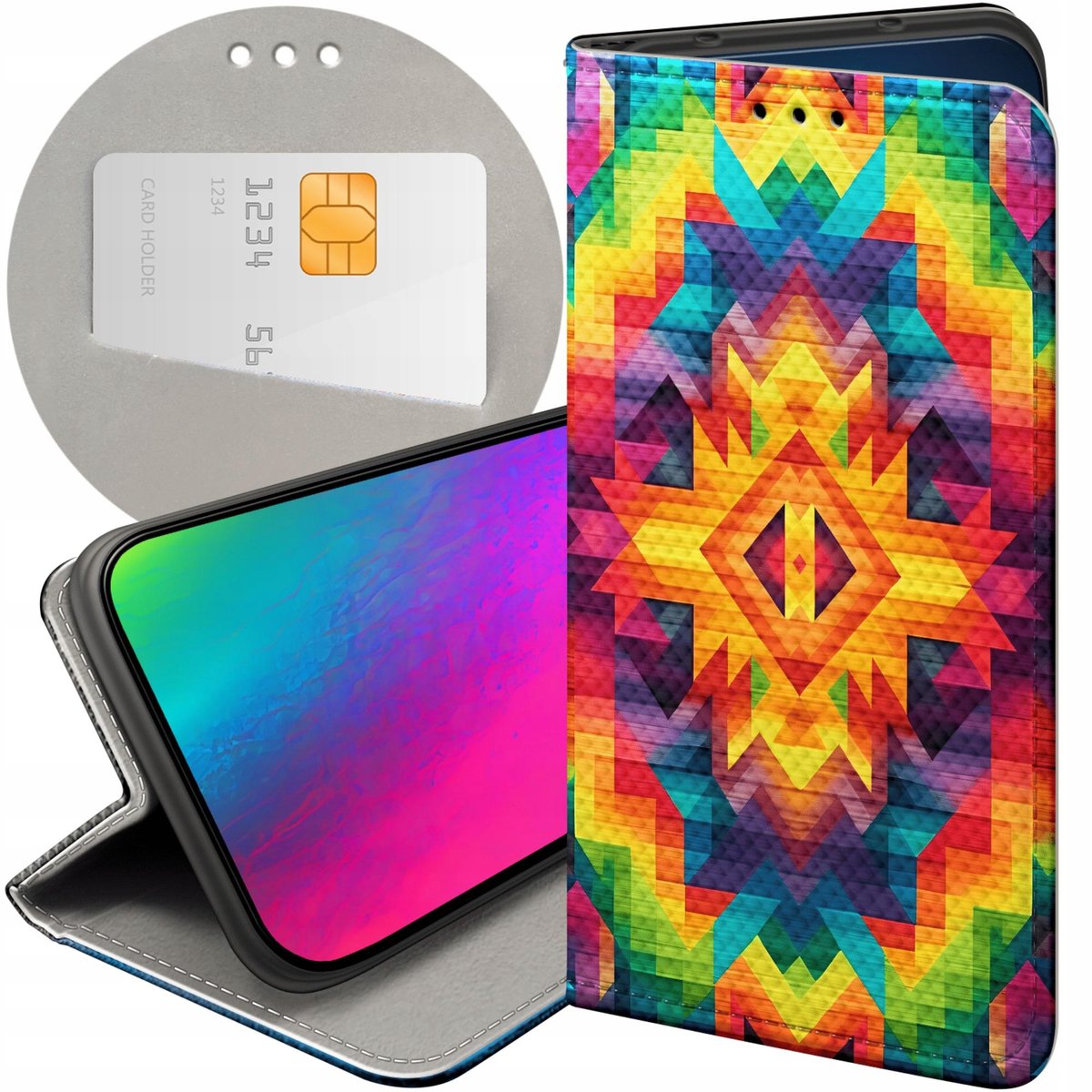 Etui Z Klapk Do Huawei Nova Se Wzory Azteckie Aztec Aztecy Futera