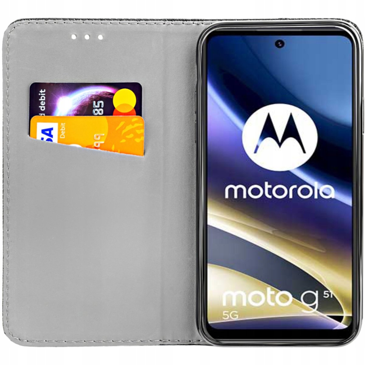 Etui Z Klapk Do Motorola Moto G G Czarne Zamykane Magnetyczne