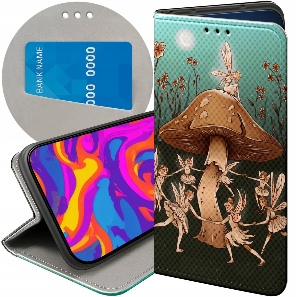 ETUI Z KLAPKĄ DO NOKIA G10 G20 WZORY FANTASY MAGIC WRÓŻKA FUTERAŁ