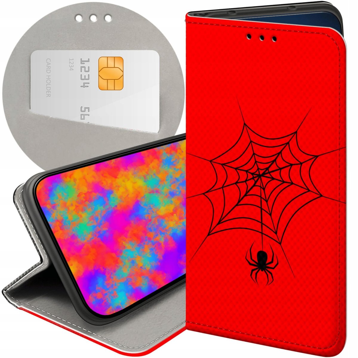 ETUI Z KLAPKĄ DO NOKIA G10 G20 WZORY PAJĄK SPIDER PAJĘCZYNA FUTERAŁ