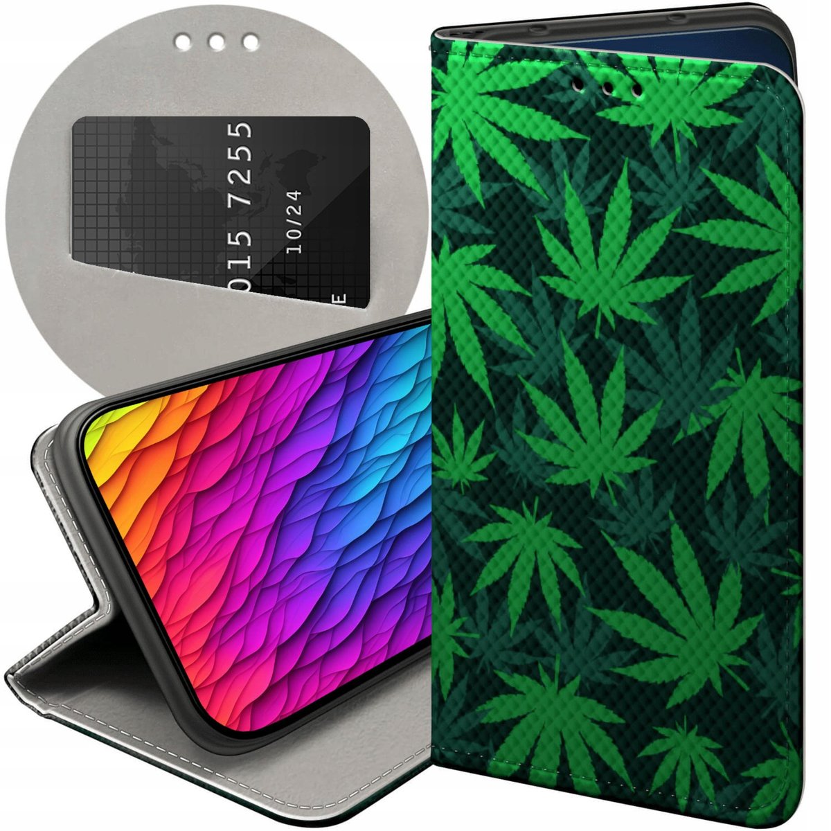 ETUI Z KLAPKĄ DO VIVO Y11S WZORY DLA PALACZY SMOKER WEED JOINT FUTERAŁ