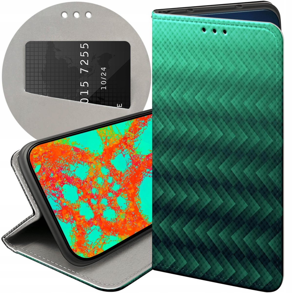 Etui Z Klapk Do Xiaomi Redmi C Wzory Zielone Grassy Green Futera