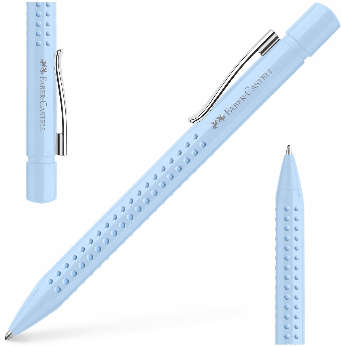 FABER CASTELL Długopis automatyczny wypustki Grip SKY BLUE Faber